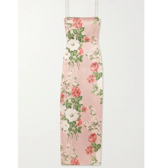 reformation frankie silk dress pink Reformation | Dresses | Reformation Frankie Silk Dress Sz6 Rose Garden